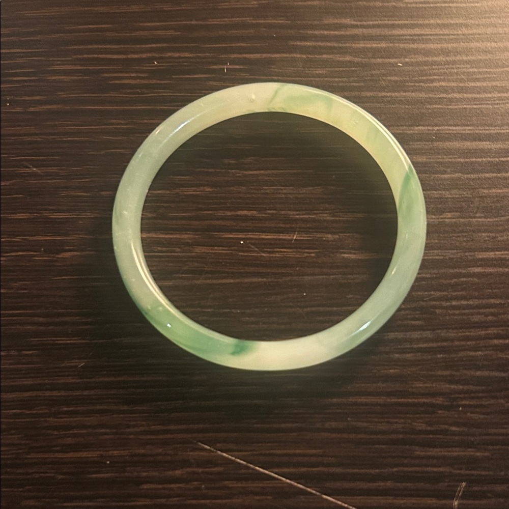 Green Jade Bangle Bracelet